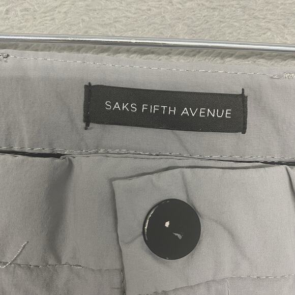 Sak Fifth Avenue Pants Mens 36x29 Gray Performance Nylon Straight Leg Golf - Picture 2 of 11